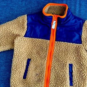 Crewcuts JCrew boys toddler teddy bear sherpa jacket 3T